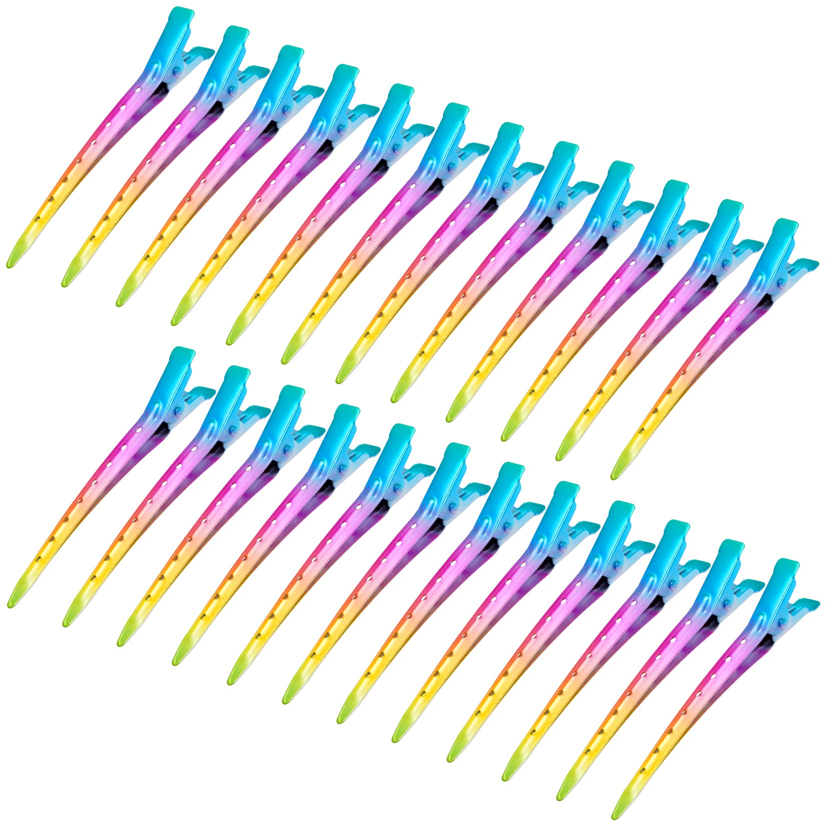 Bantoye front packaging showing 24 rainbow duckbill clips and pack benefit organization