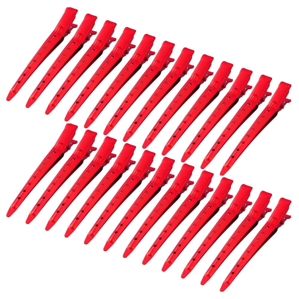 Bantoye front pack of 24 matte red clips showing quantity and color benefit