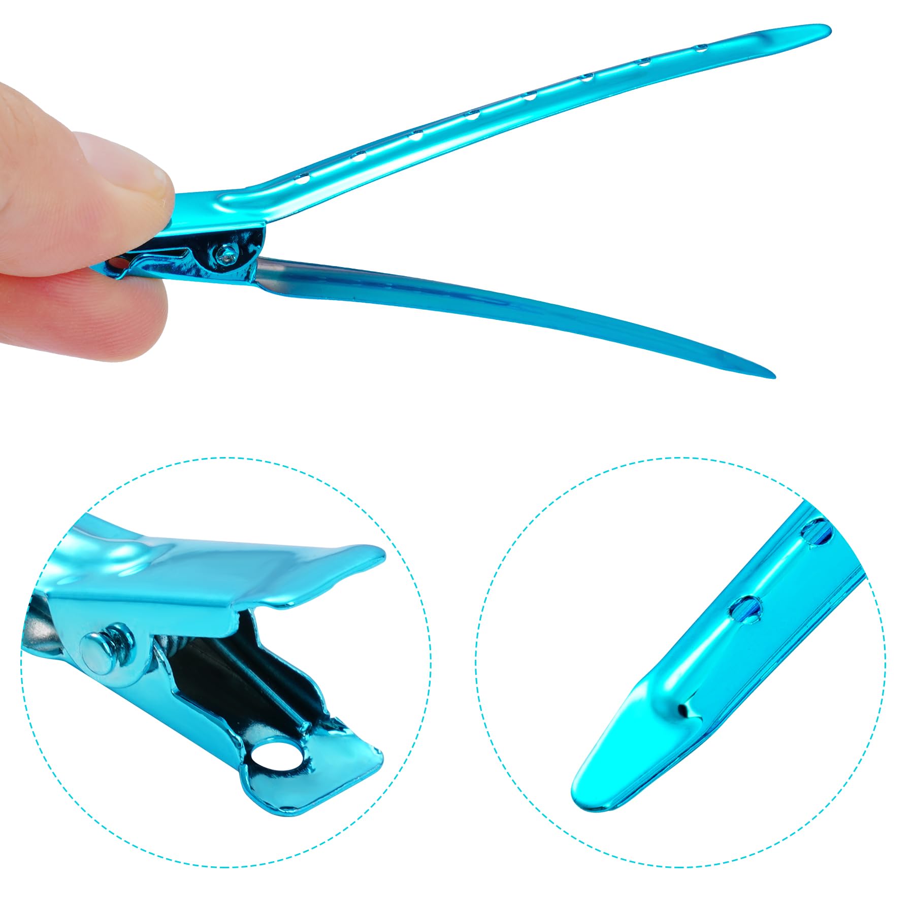 Bantoye clip open holding hair section demonstrating secure hold