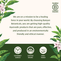 Banyan Botanicals soap on bathroom shelf conveying calm ritual vibe