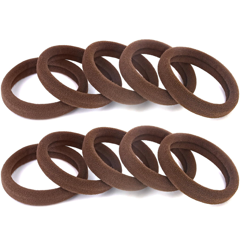 BAOLI front packaging of 100 brown hair ties showing quantity and bag benefit