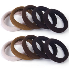 BAOLI front view of 100-piece pouch showing neutral brown hair ties and organized storage benefit