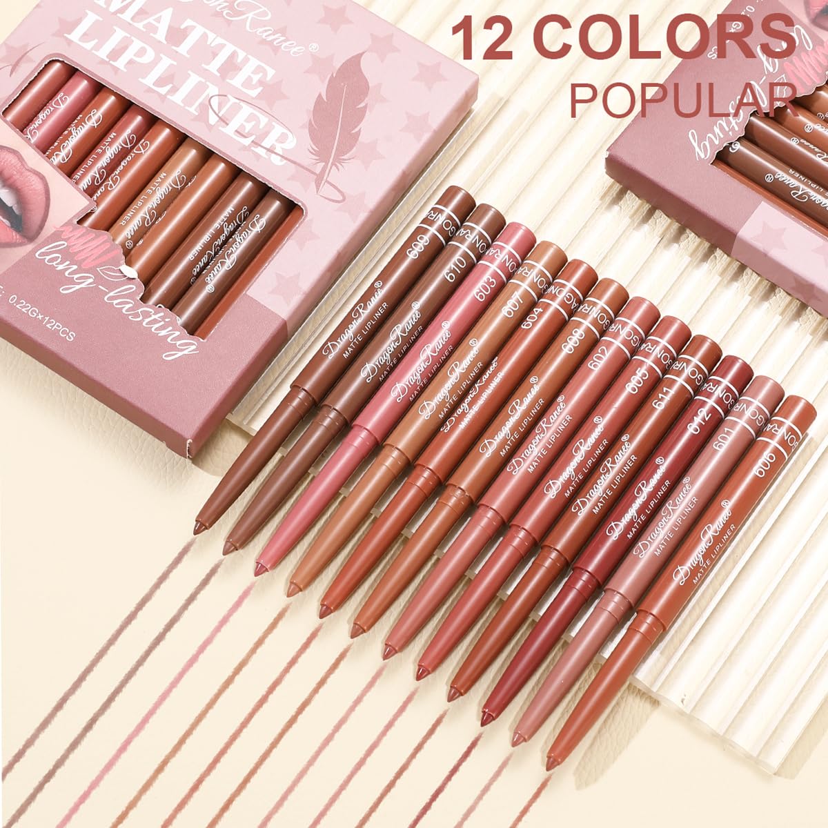 Baorder pencils in use outlining lips to achieve clean, long‑wear definition