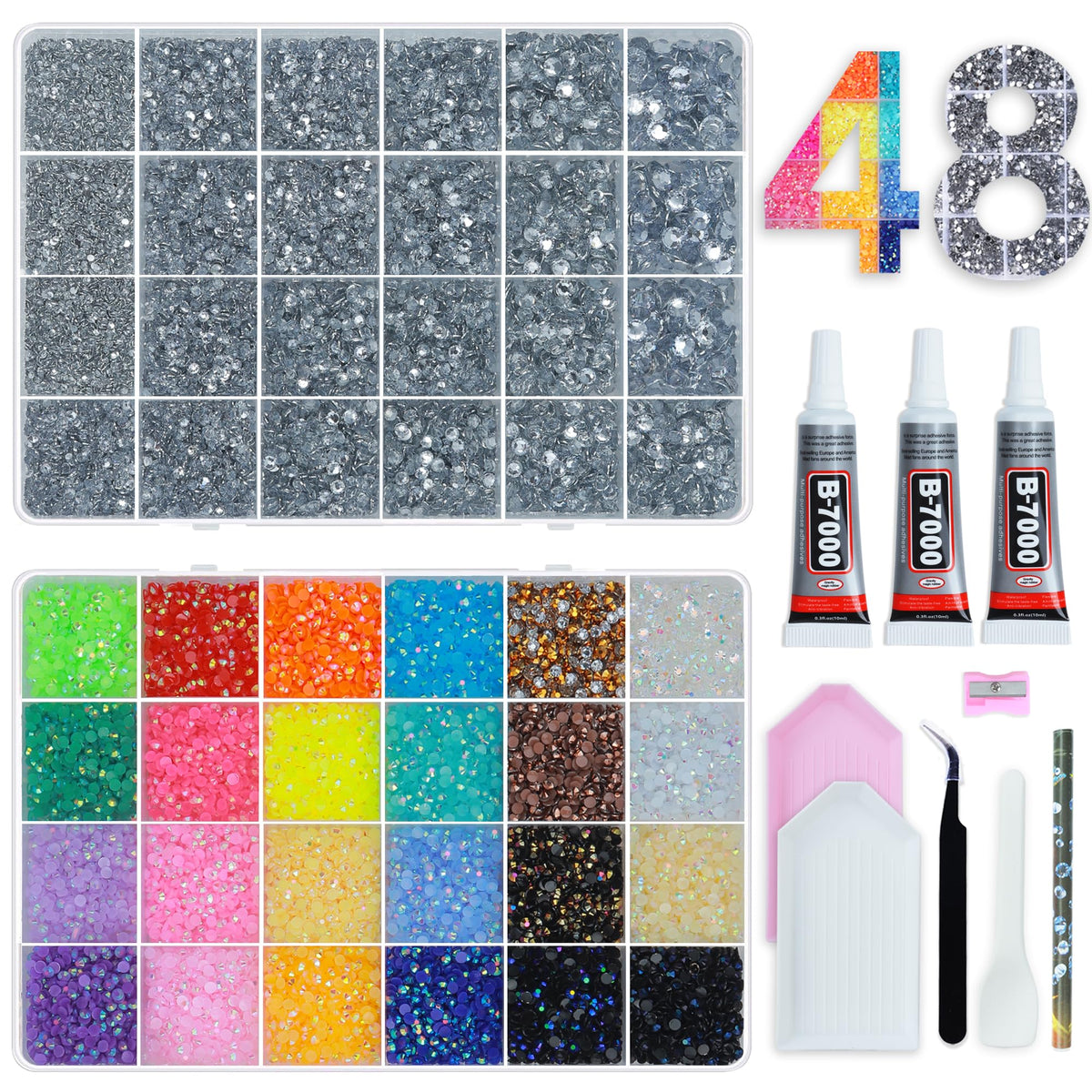 BAOYAALIN front packaging showing complete bedazzling kit and benefits