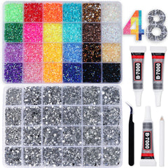 BAOYAALIN front packaging showing both rhinestone organizer boxes and included tools for easy selection