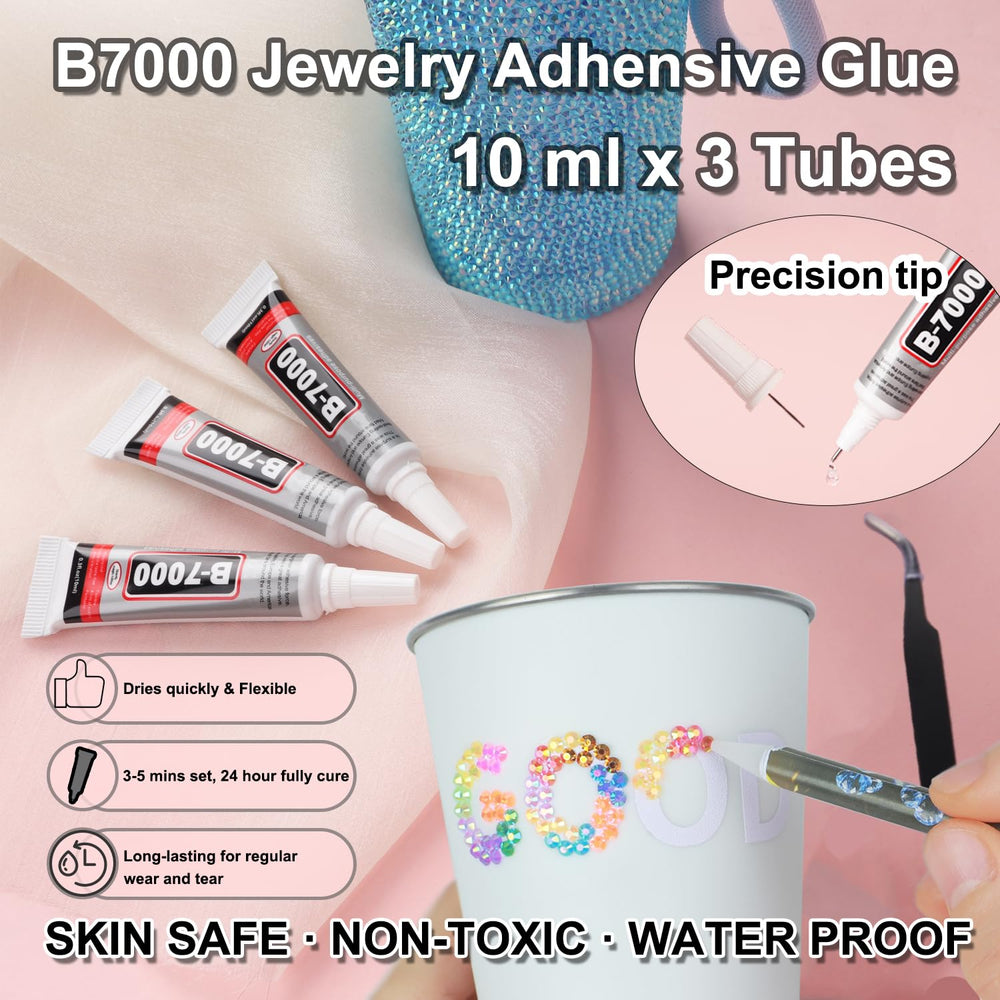 BAOYAALIN tweezers wax pencil and trays for accurate placement benefit