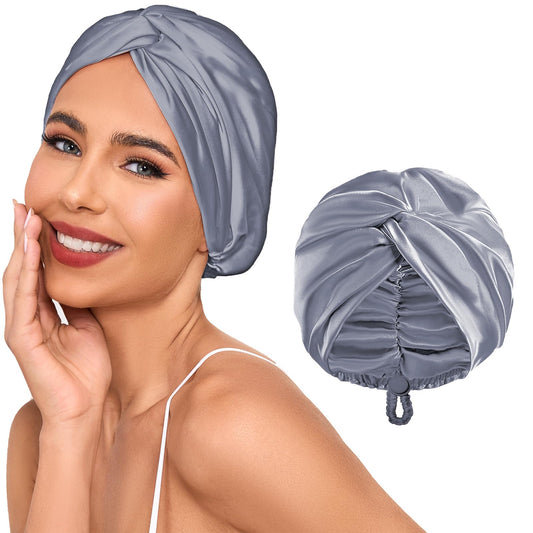 Baqzqudnl bonnet front view in slate grey showing elegant fit and comfort