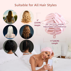 Baqzqudnl bonnet worn by sleeper showing comfort and hair preservation benefit