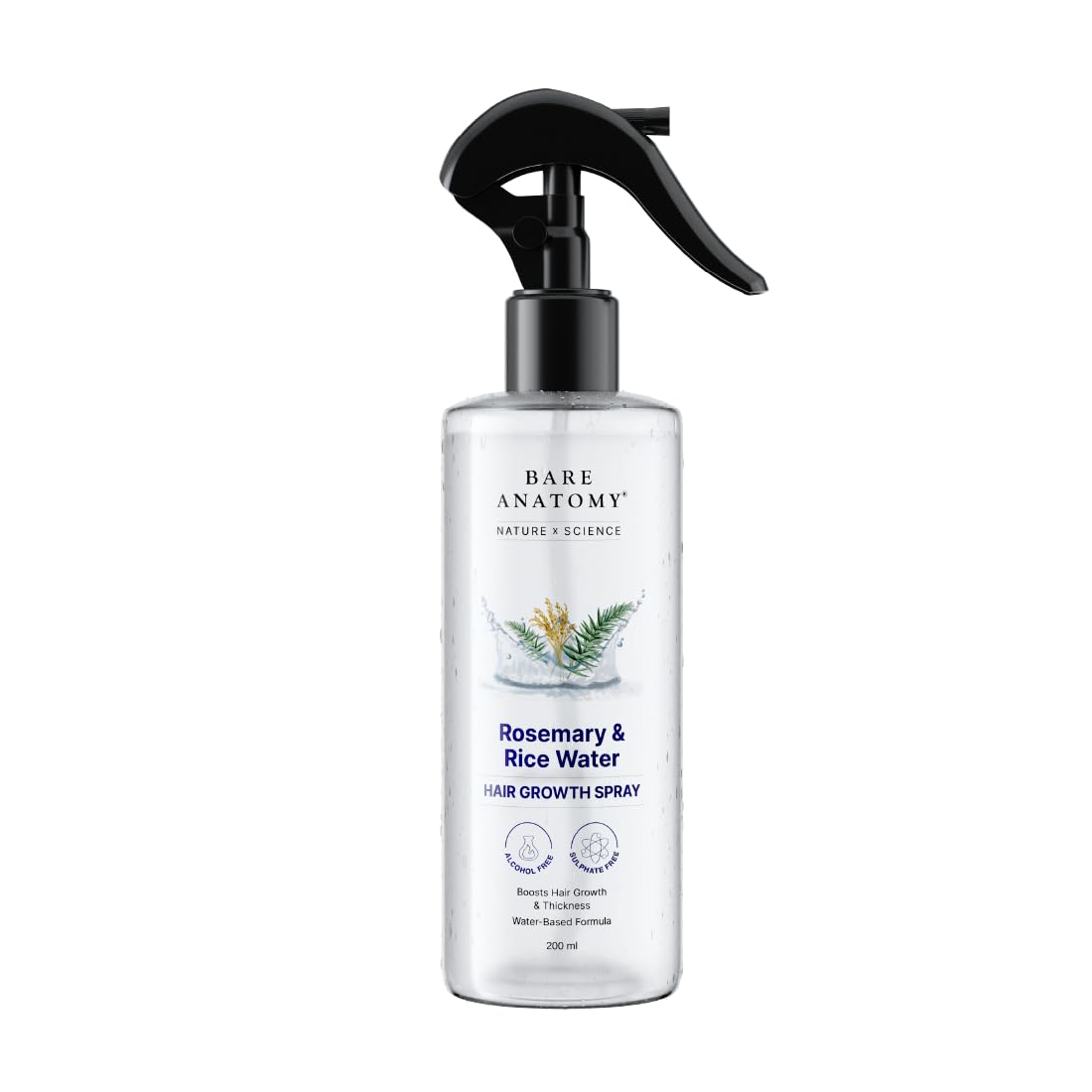 Bare Anatomy front packaging showing the 200ml spray and benefits