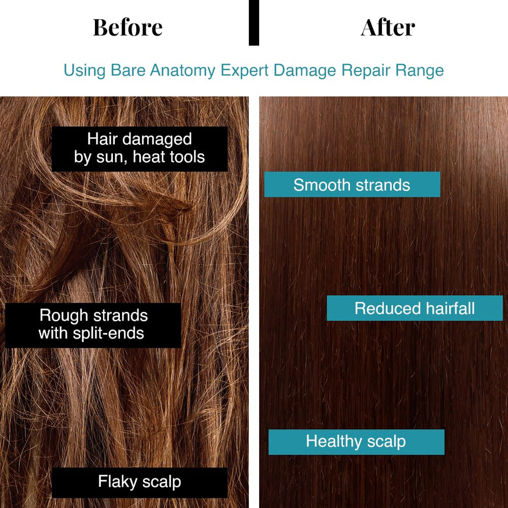 Bare Anatomy shampoo placed in a bathroom lifestyle scene suggesting daily routine use