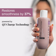Bare Anatomy shampoo texture pouring to show creamy, hydrating lather