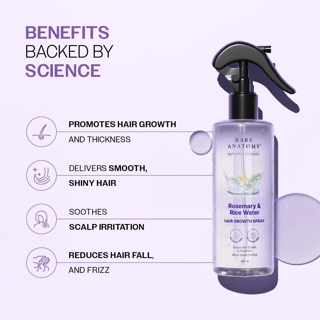 Bare Anatomy clear solution pouring to show lightweight, non-greasy texture