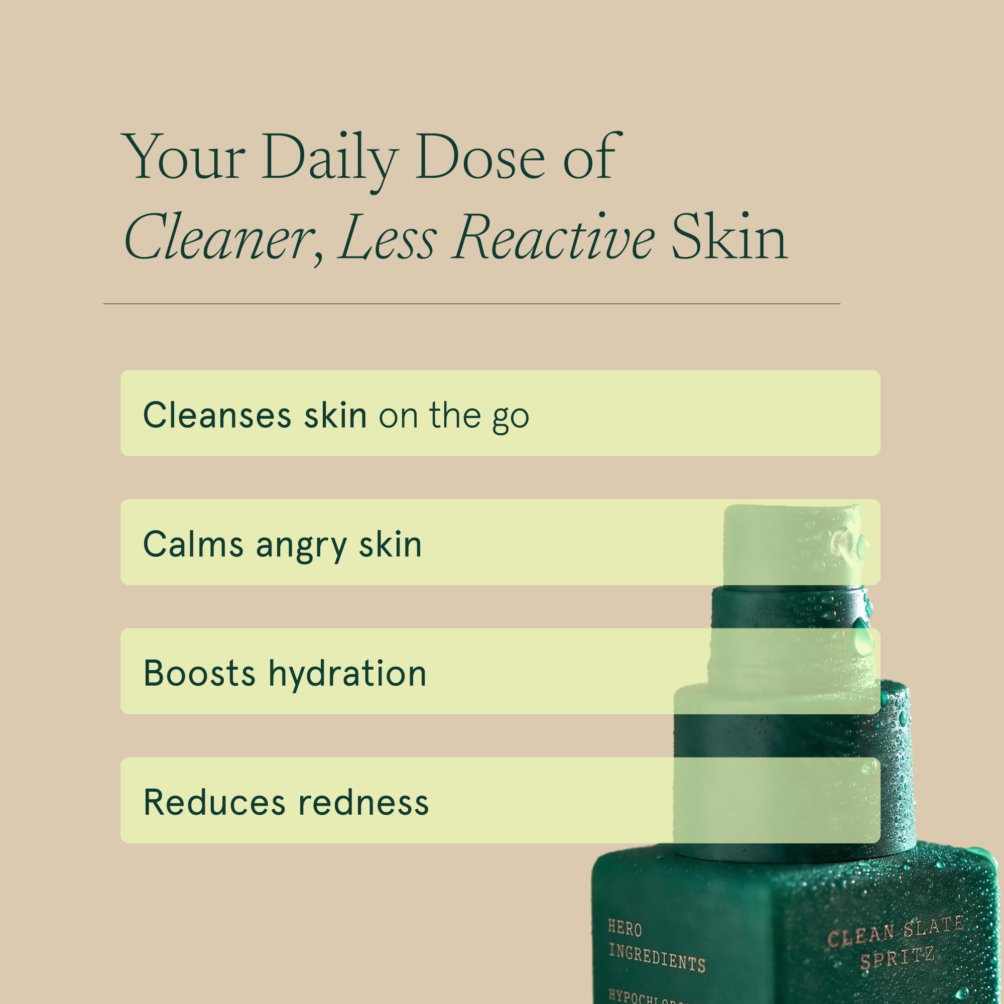 Barefaced Clean Slate label close-up showing ingredients and usage benefits
