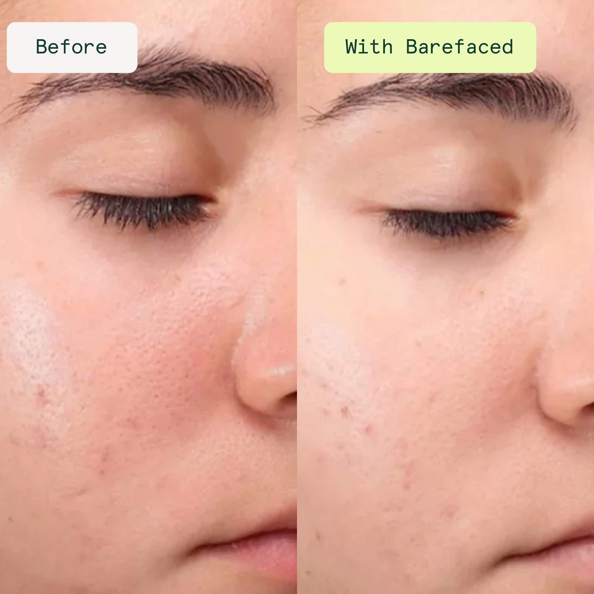 Barefaced Clean Slate droplet on skin highlighting hydration and soothing