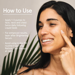 Barefaced serum texture on hand showing fast-absorbing, hydrating consistency benefit