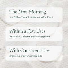 Barefaced pad being applied to forearm demonstrating smooth skin benefit