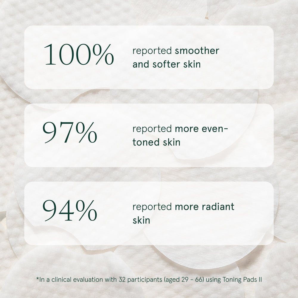Barefaced pad in hand gently wiping cheek demonstrating easy application