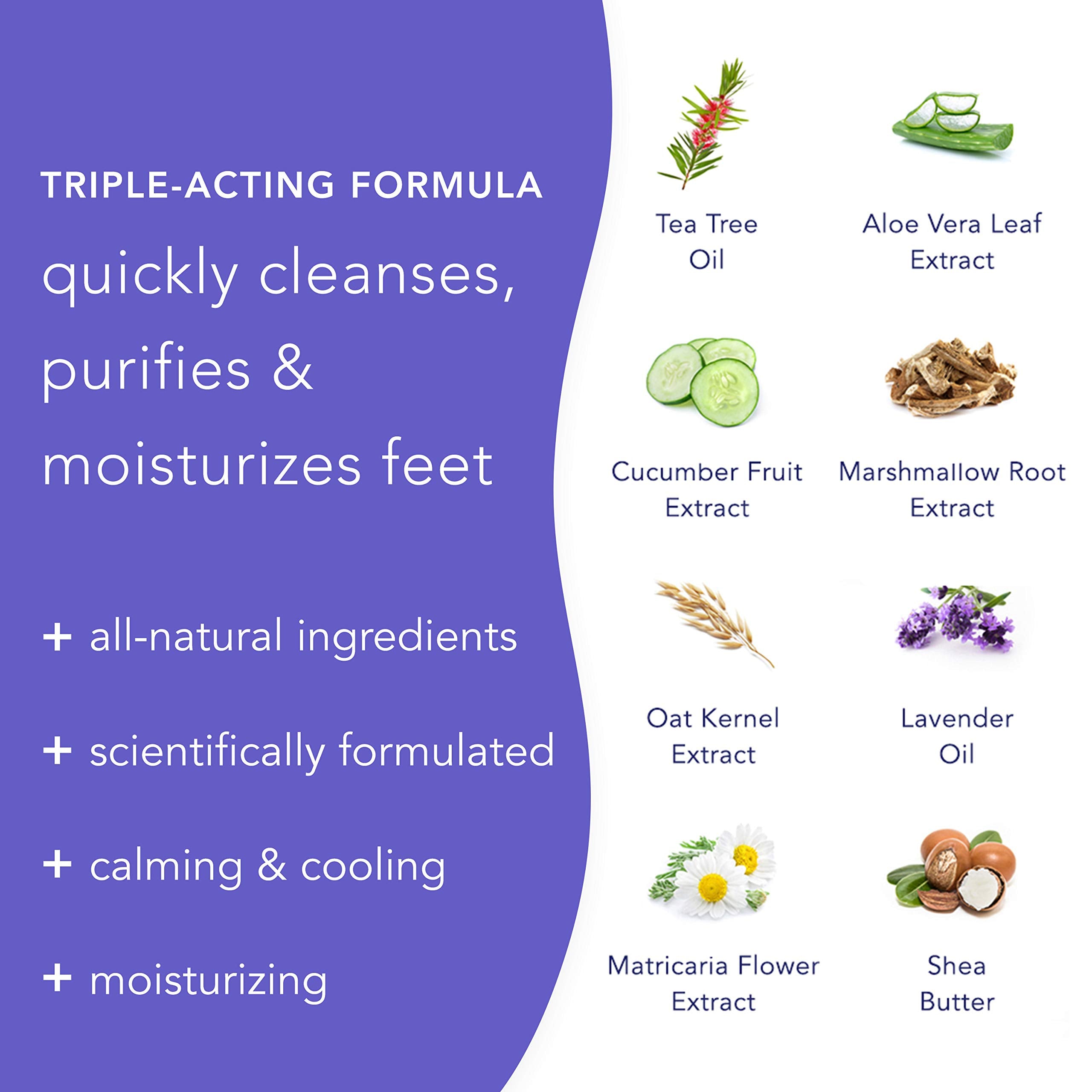 Barefoot Scientist natural ingredients layout with oils and extracts, nourishing benefit