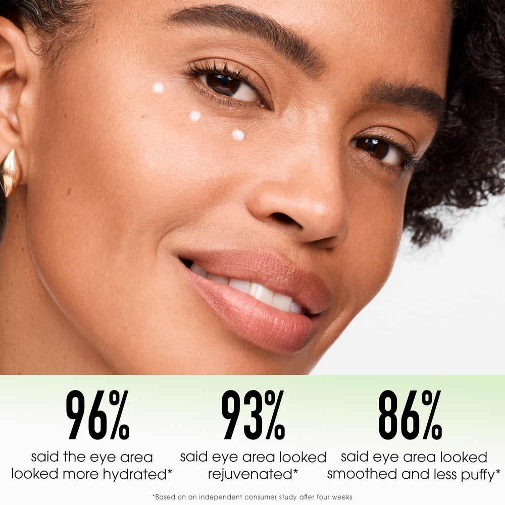 bareMinerals applying pearl-sized amount to under-eye for targeted results
