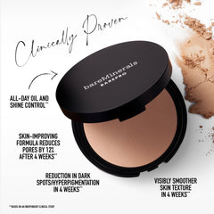 bareMinerals sponge application demonstrating buildable coverage on skin
