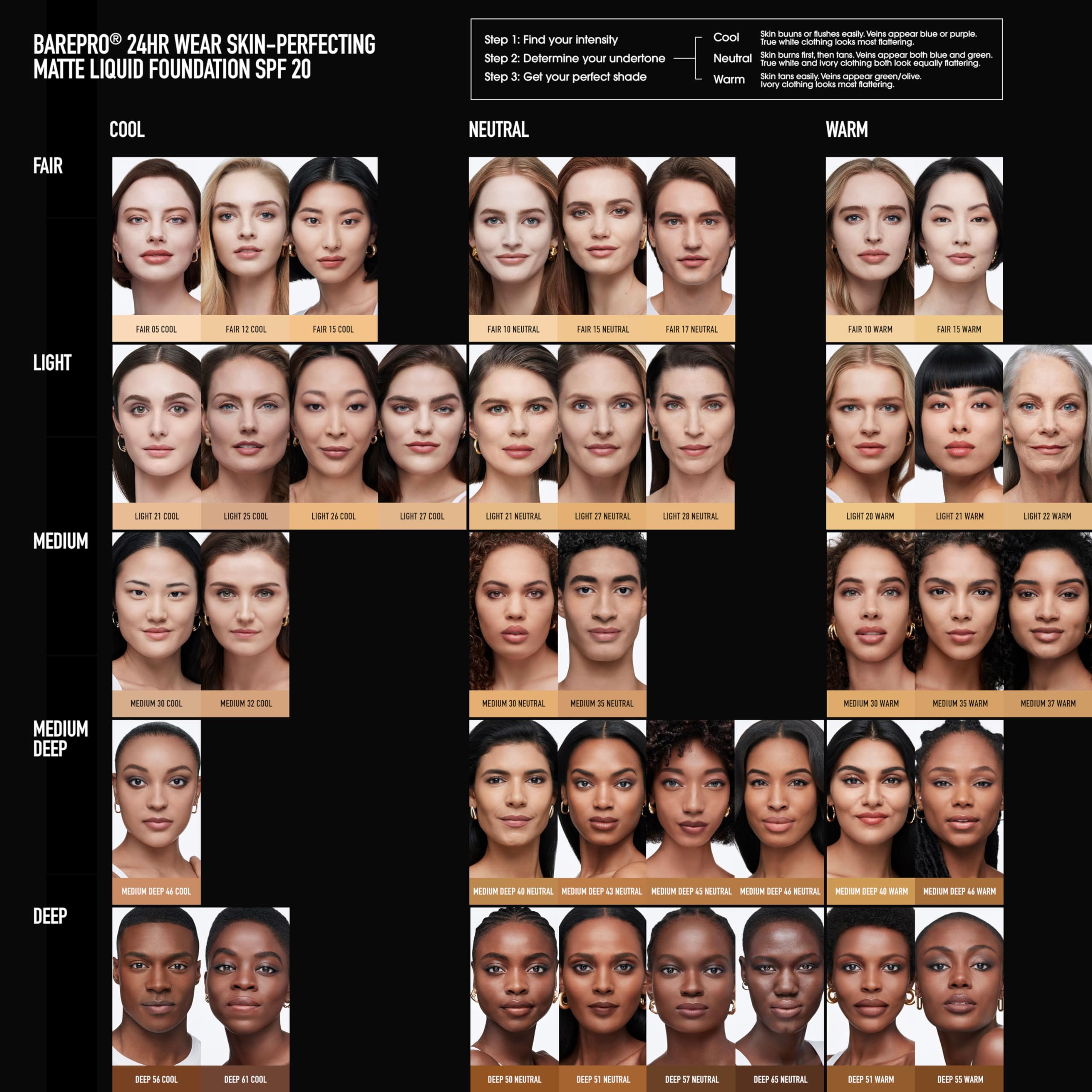 bareMinerals foundation applied with brush showing even, full coverage benefit