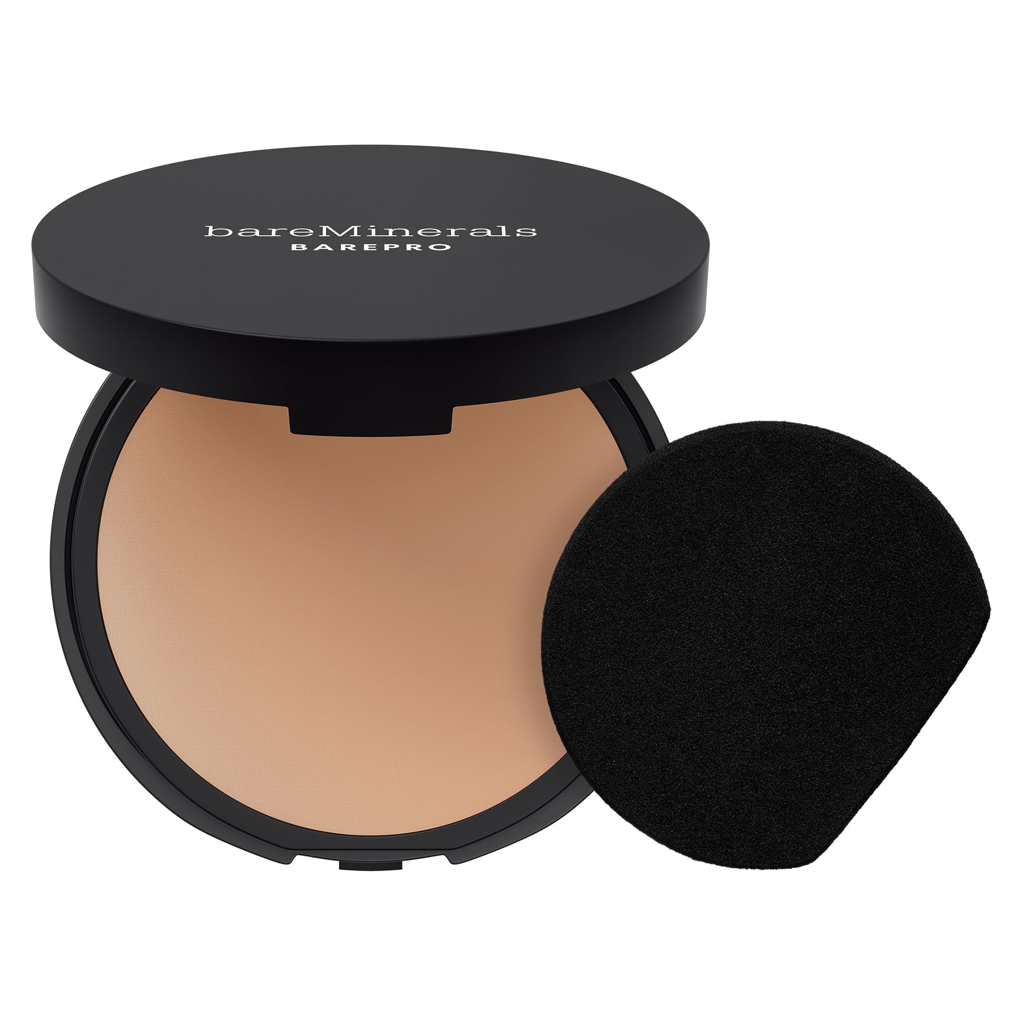 bareMinerals compact front view showing shade Medium 32 Cool and travel-ready benefit