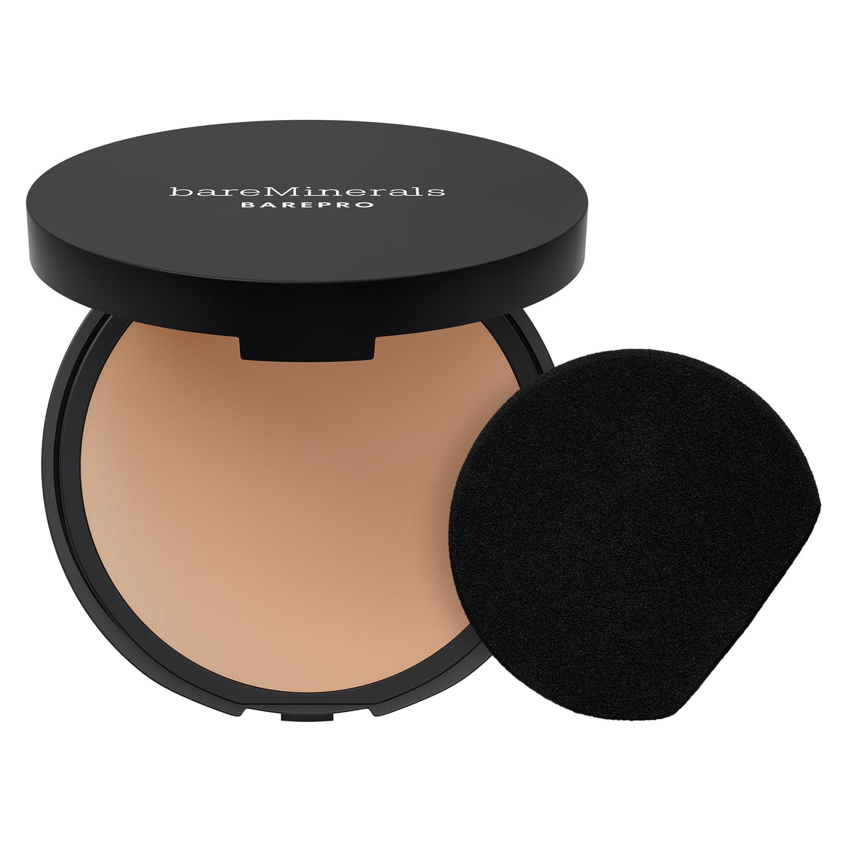 bareMinerals compact front view showing shade Medium 32 Cool and travel-ready benefit