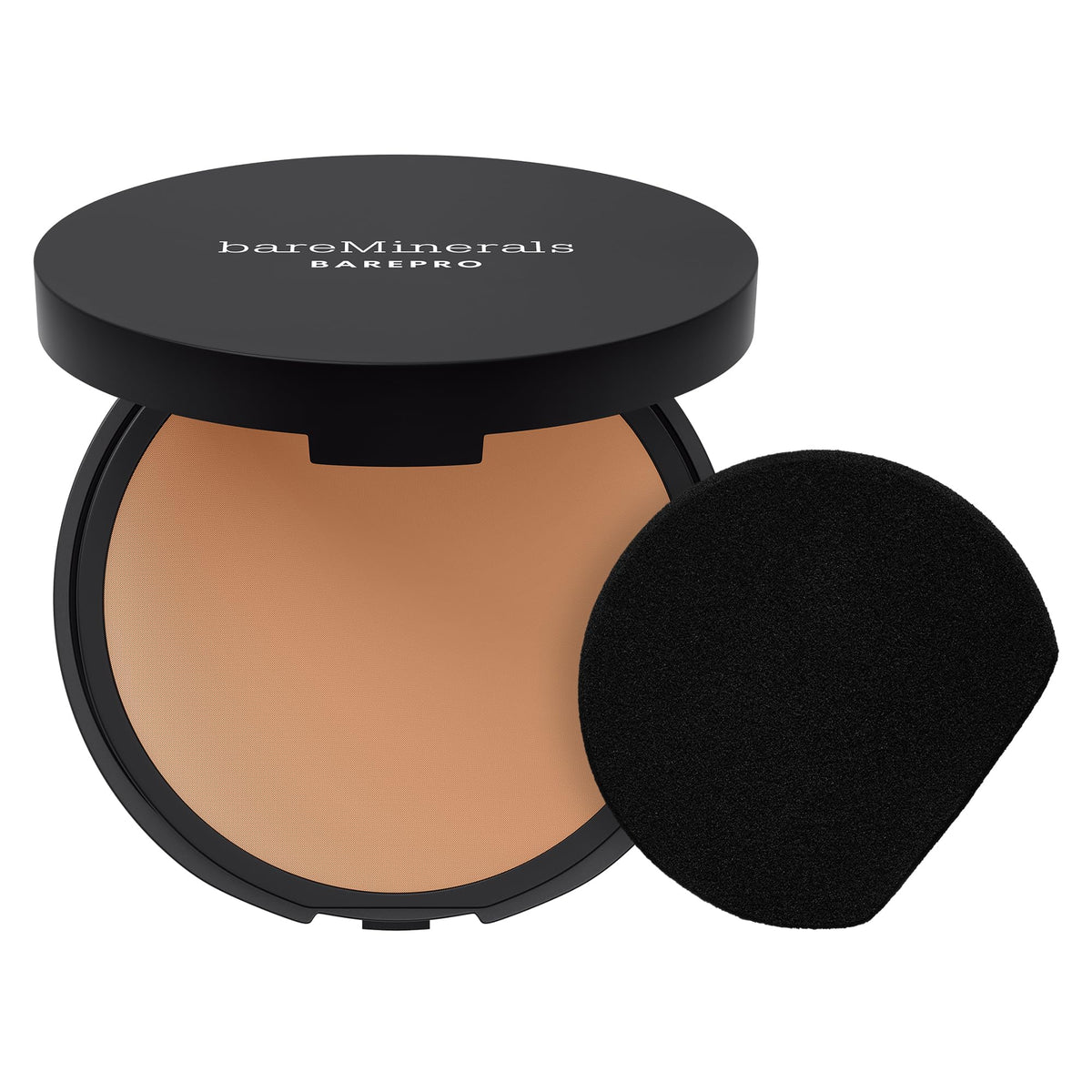 bareMinerals compact front view showing sleek packaging and easy portability