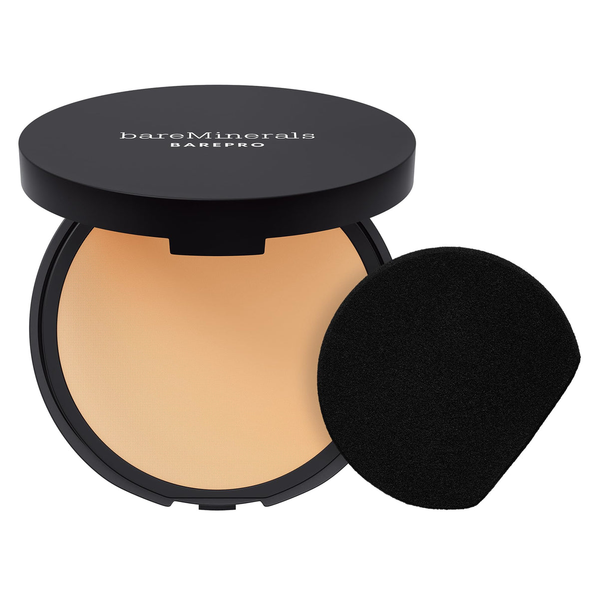 bareMinerals compact front view showing sleek case and shade identification benefit portability