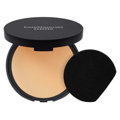 bareMinerals compact front view showing sleek case and shade identification benefit portability