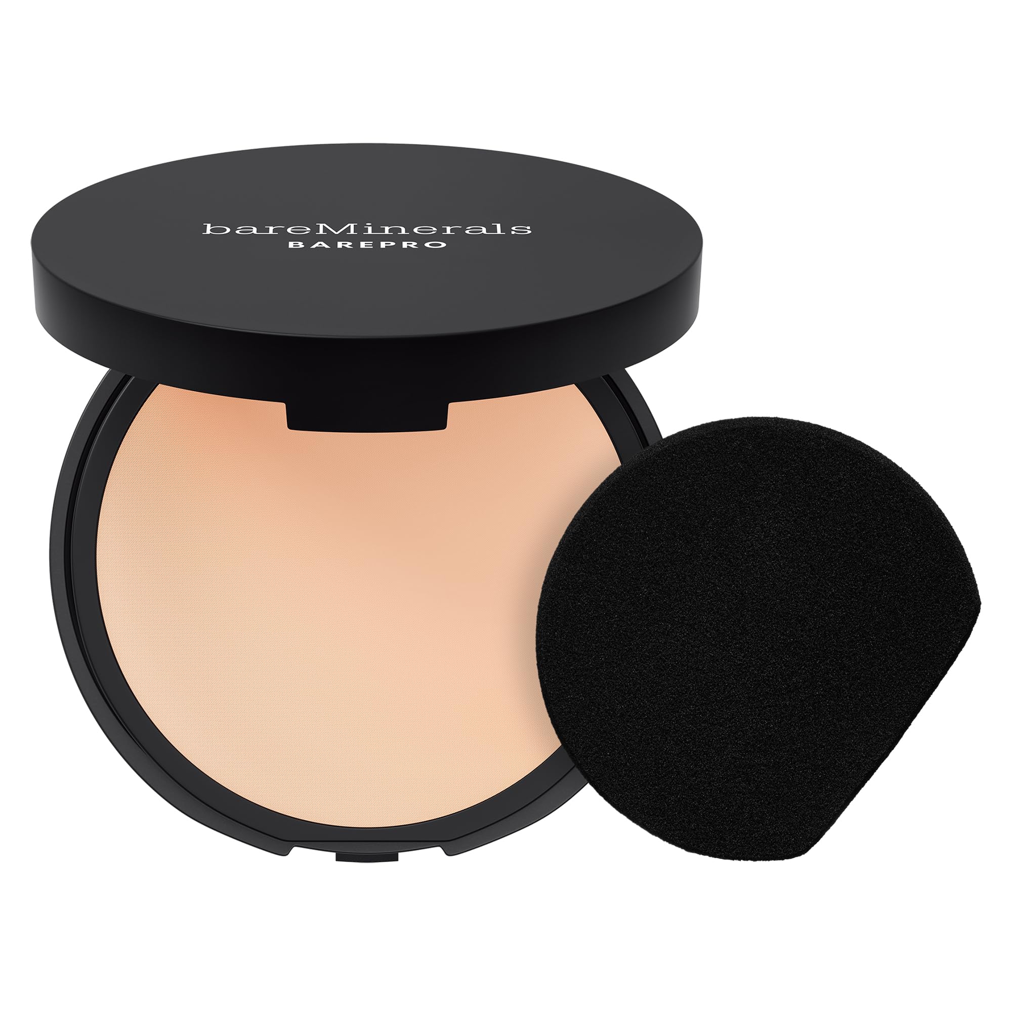 bareMinerals compact closed showing sleek branding and portable design benefit travel-ready