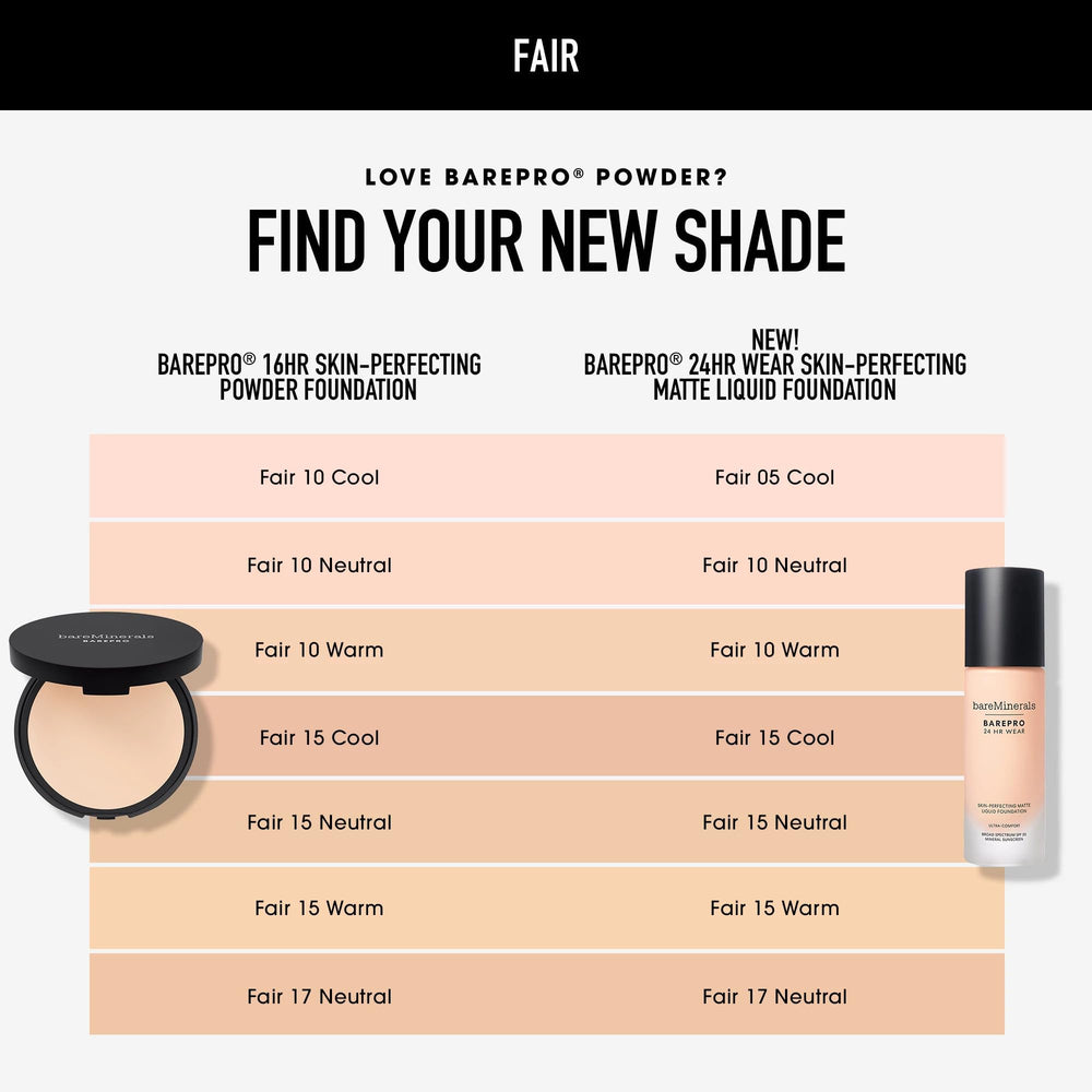 bareMinerals foundation inside a makeup bag staged scene showing everyday use benefit: convenient carry
