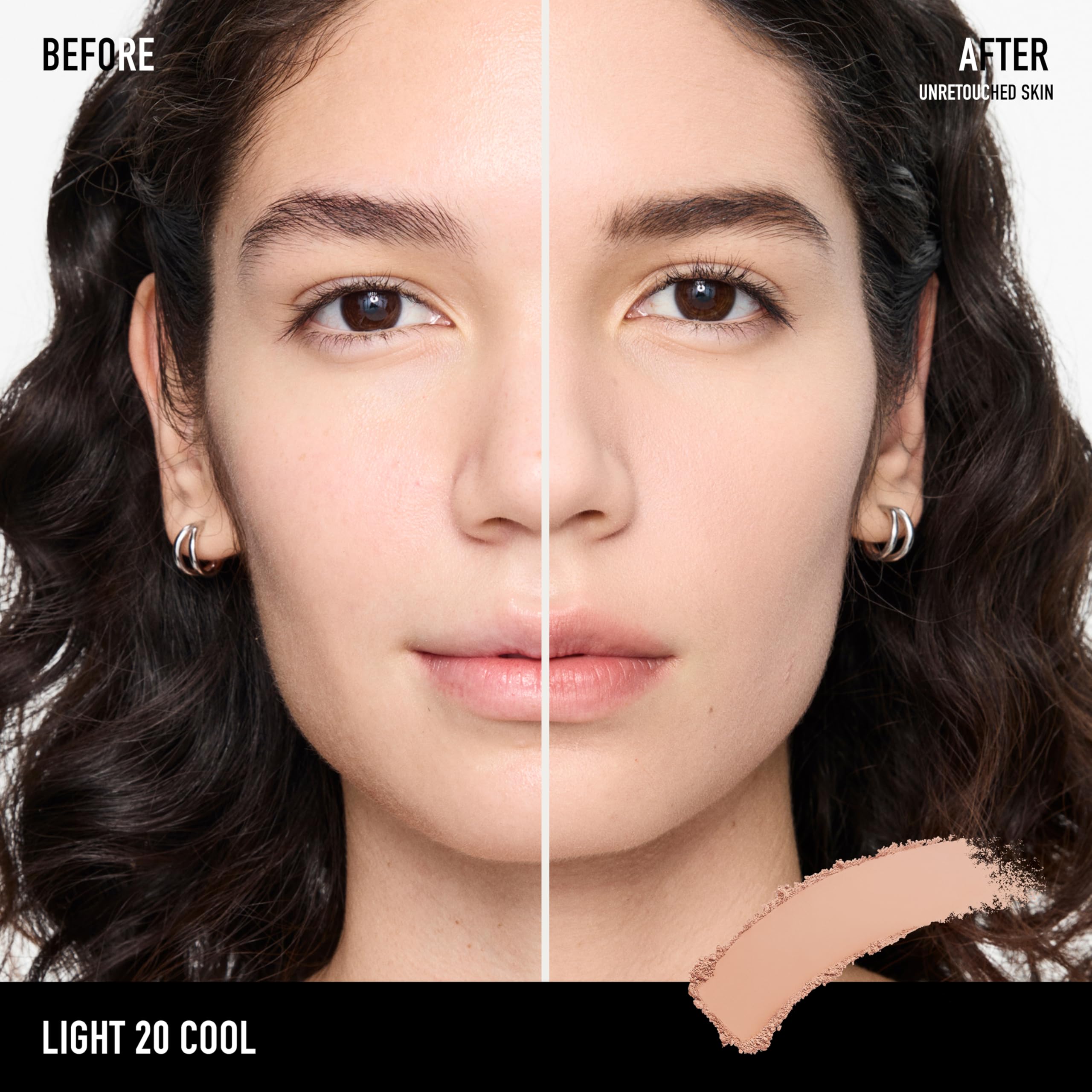 bareMinerals open compact with sponge demonstrating travel-ready convenience