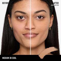 bareMinerals compact open with sponge showing application convenience on the go