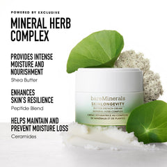 bareMinerals pump dispensing cream to show easy application and controlled amount