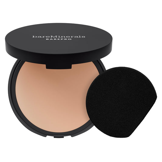bareMinerals compact front view showing sleek packaging and portability