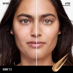 bareMinerals shade dune 7.5 arm swatch demonstrating warm medium coverage