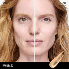 bareMinerals squeeze onto fingertips demonstrating easy application benefit