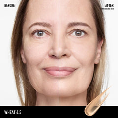 bareMinerals swatch on arm demonstrating Wheat 4.5 shade match