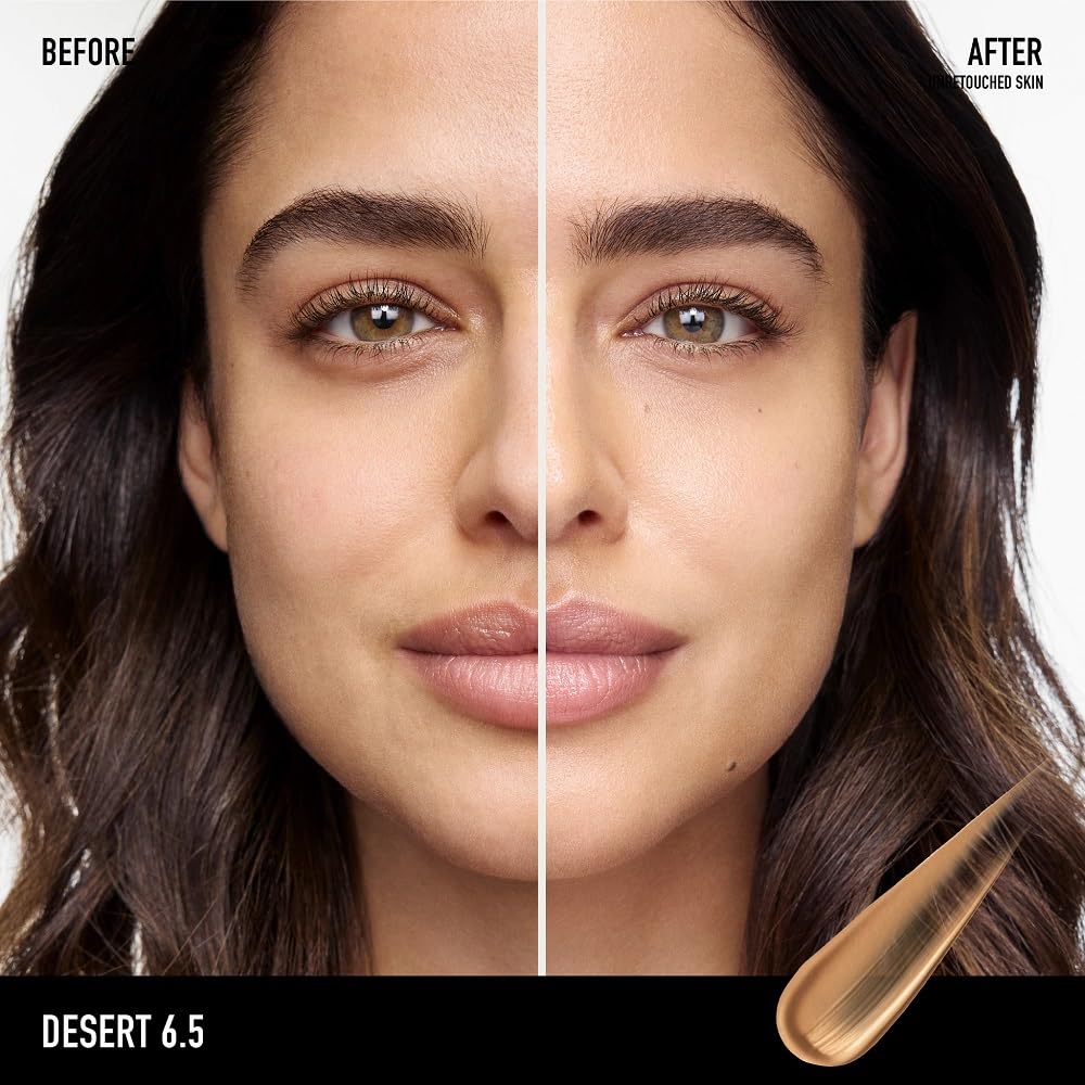 bareMinerals arm swatches illustrating shade Desert 6.5 blendability