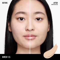 bareMinerals close-up texture highlighting lightweight matte finish