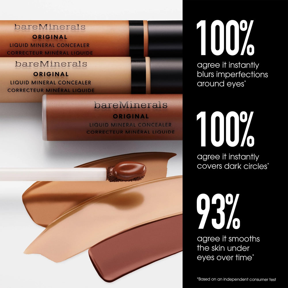 bareMinerals before and after under-eye showing brighter, more even tone