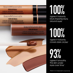 bareMinerals before and after under-eye showing brighter, more even tone