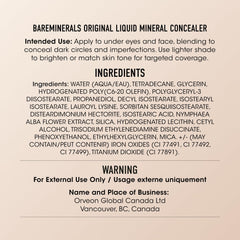 bareMinerals label close-up showing key clean-ingredient callouts
