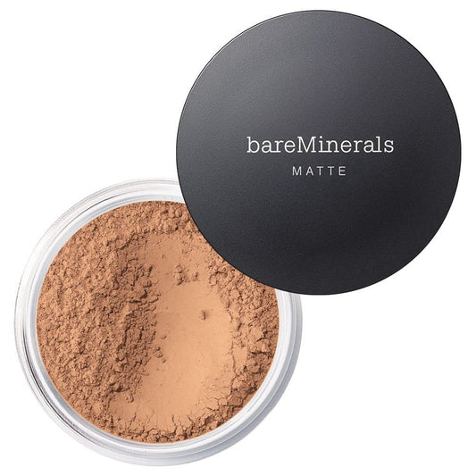 bareMinerals front packaging showing shade 18 Medium Tan and benefits