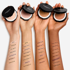 bareMinerals compact in makeup bag suggesting travel-friendly everyday use