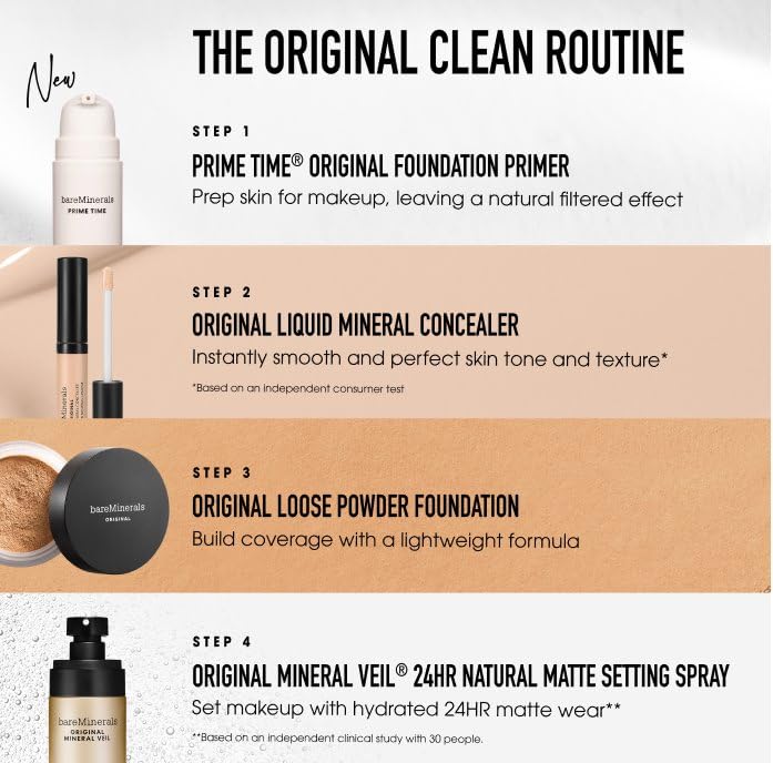 bareMinerals lifestyle woman applying foundation for quick natural look