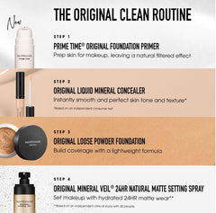 bareMinerals lifestyle woman applying foundation for quick natural look