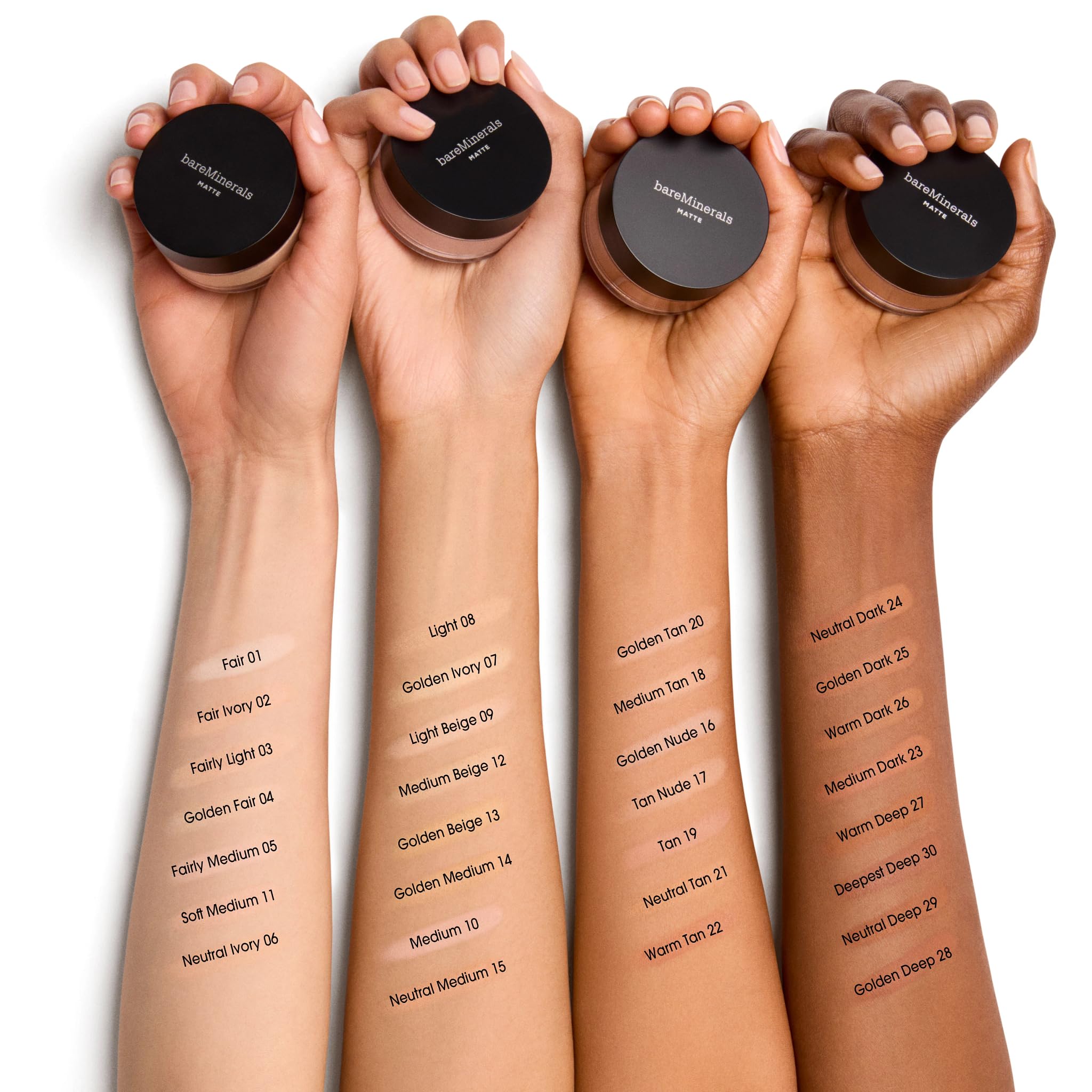 bareMinerals ingredients label close-up highlighting clean vegan formula