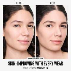 bareMinerals open sifter top view revealing loose mineral powder and convenient dispensing